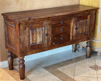 Rustic Mesquite Sideboard Buffet 33x54x18.25 HxWxD