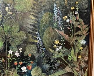 *Original* Signed Robert Banister Field Strawberries Oil Painting Frame: 20.75 x 24.75. Image: 13.5 x 17.5 HxWxD