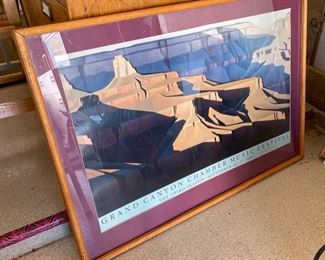 Ed Mell 1986 Grand Canyon Chamber Music Festival Framed Poster 30x41in
