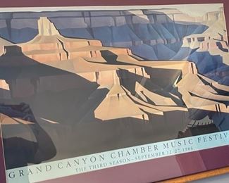 Ed Mell 1986 Grand Canyon Chamber Music Festival Framed Poster 30x41in