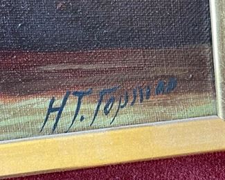 Original Art HT Topinan Street Scene Painting