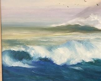 Lois Moutz Original Art Ocean Waves 16 x 20 HxWxD