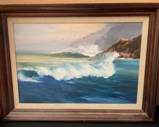 Lois Moutz Original Art Ocean Waves 16 x 20 HxWxD