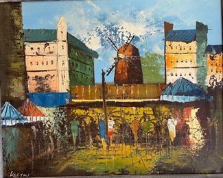 Original Art Keeton painting Frame: 24x28in HxWxD