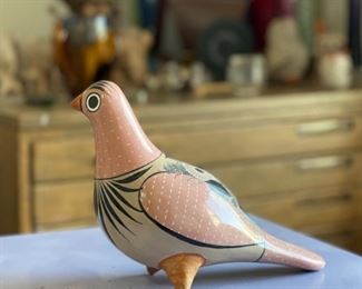 Jimon Mexico Tonala Jalisco Pottery Ceramic Bird	7x4x9in	HxWxD