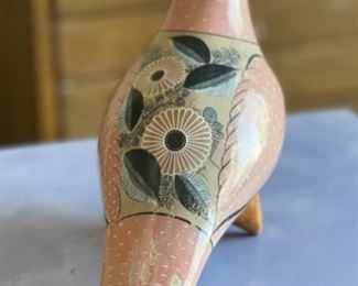 Jimon Mexico Tonala Jalisco Pottery Ceramic Bird	7x4x9in	HxWxD