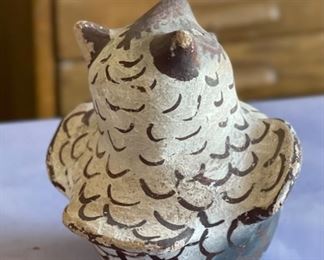 Primitive Horned Owl Mexican Pottery	5.4x3.5in	
