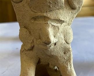 Lot of 5 Primitive Nahua Pottery Figures Ceramic	4in H	