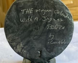 The Mayan Calendar with A Jaguar Belize Ronaldo	5.25 H x4.5in Diameter	
