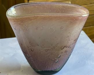 Romanian Art Glass Vase LIP	7x8x3in	HxWxD
