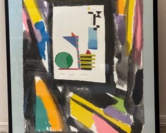 *Signed* Peter Shire Lithograph 1989 Untitled Litho Art	Frame 31x25.25in Art: 26.5X20in	HxWxD
