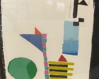 *Signed* Peter Shire Lithograph 1989 Untitled Litho Art	Frame 31x25.25in Art: 26.5X20in	HxWxD
