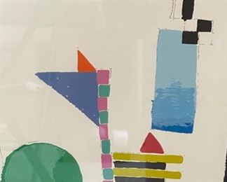 *Signed* Peter Shire Lithograph 1989 Untitled Litho Art	Frame 31x25.25in Art: 26.5X20in	HxWxD
