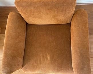 1970s Thonet Bent Plywood Plush Armchair with/ Ottoman Chair Bentwood	26x38x34in Seat: 14.5 Ottoman: 14.5x30x30in	HxWxD

