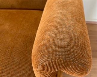 1970s Thonet Bent Plywood Plush Armchair with/ Ottoman Chair Bentwood	26x38x34in Seat: 14.5 Ottoman: 14.5x30x30in	HxWxD
