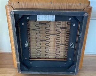 1970s Thonet Bent Plywood Plush Armchair with/ Ottoman Chair Bentwood	26x38x34in Seat: 14.5 Ottoman: 14.5x30x30in	HxWxD
