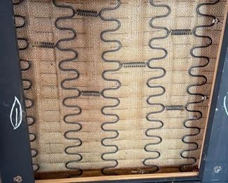 1970s Thonet Bent Plywood Plush Armchair with/ Ottoman Chair Bentwood	26x38x34in Seat: 14.5 Ottoman: 14.5x30x30in	HxWxD
