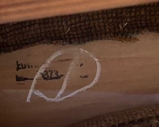 1970s Thonet Bent Plywood Plush Armchair with/ Ottoman Chair Bentwood	26x38x34in Seat: 14.5 Ottoman: 14.5x30x30in	HxWxD
