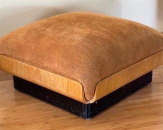 1970s Thonet Bent Plywood Plush Armchair with/ Ottoman Chair Bentwood	26x38x34in Seat: 14.5 Ottoman: 14.5x30x30in	HxWxD
