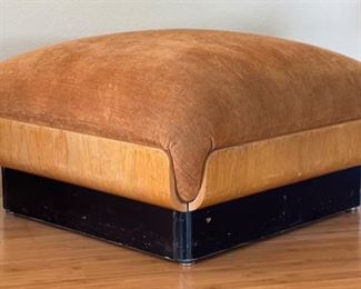 1970s Thonet Bent Plywood Plush Armchair with/ Ottoman Chair Bentwood	26x38x34in Seat: 14.5 Ottoman: 14.5x30x30in	HxWxD
