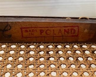 Antique Thonet Bentwood Cane Rocking Chair Poland	41x20x40in	HxWxD
