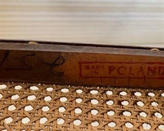 Antique Thonet Bentwood Cane Rocking Chair Poland	41x20x40in	HxWxD
