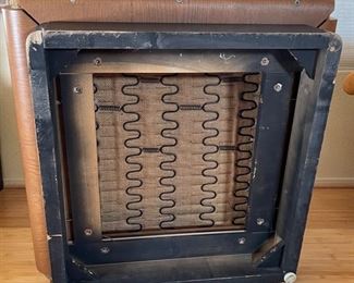 1970s Thonet Bent Plywood Plush Armless  Chair Dark Finish Bentwood Molded Wood	28x29x34in seat:  14.5in	HxWxD
