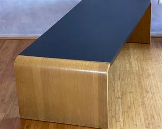 1970s Thonet Bent Plywood Coffee Table Bentwood Molded Wood Waterfall	14.5x20x52.5in	

