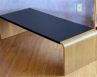 1970s Thonet Bent Plywood Coffee Table Bentwood Molded Wood Waterfall	14.5x20x52.5in	
