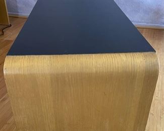 1970s Thonet Bent Plywood Coffee Table Bentwood Molded Wood Waterfall	14.5x20x52.5in	
