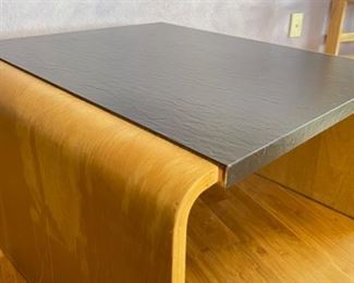 1970s Thonet Bent Plywood End Table Bentwood Molded Wood Waterfall	16x29x28.5	HxWxD
