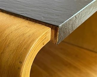 1970s Thonet Bent Plywood End Table Bentwood Molded Wood Waterfall	16x29x28.5	HxWxD
