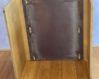 1970s Thonet Bent Plywood End Table Bentwood Molded Wood Waterfall	16x29x28.5	HxWxD
