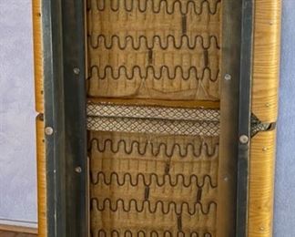 2pc 1970s Thonet Bent Plywood Plush Armless Loveseat & Chair PAIR Sofa Couch Bentwood Molded Wood	Loveseat: 28x56.5x34. Seat: 24.5 chair:28x29x34in seat:  14.5in	HxWxD
