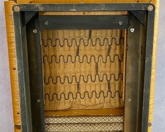 2pc 1970s Thonet Bent Plywood Plush Armless Loveseat & Chair PAIR Sofa Couch Bentwood Molded Wood	Loveseat: 28x56.5x34. Seat: 24.5 chair:28x29x34in seat:  14.5in	HxWxD
