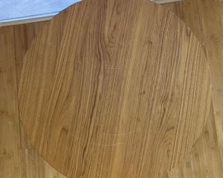 AS-IS Chrome Wire Base Wood Table Side Table	19.75x27.5in	
