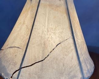 Vintage Mexico Pottery w/ Brass Lamp	22x14.5in Diameter w/ Shade	
