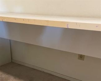 White Formica Desk	28x64x29in	HxWxD
