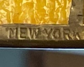 Authentic Tiffany Studios New York 1470 Lamp Shade Lemon Swirling Leaf	8.5H x18.25in diameter	
