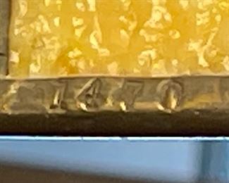 Authentic Tiffany Studios New York 1470 Lamp Shade Lemon Swirling Leaf	8.5H x18.25in diameter	
