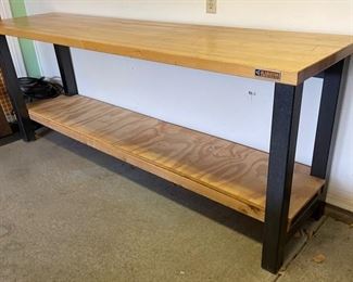 Gladiator Long Work Bench/Table Hardwood & Steel Long	36x97x25in	HxWxD
