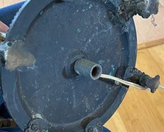 AS-IS Vintage Bronze Slag Glass Floor Lamp	62in h x 21in Diameter	
