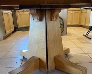 Antique Arts & Crafts Dining Table	29.5in  H x 60in Diameter	
