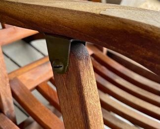 #1 Antique Teak Deck Chair Folding Steamer Lounge	35x21.5x55in	HxWxD