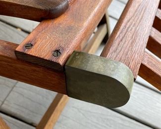 #1 Antique Teak Deck Chair Folding Steamer Lounge	35x21.5x55in	HxWxD