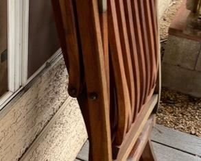 #1 Antique Teak Deck Chair Folding Steamer Lounge	35x21.5x55in	HxWxD