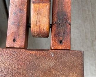 #1 Antique Teak Deck Chair Folding Steamer Lounge	35x21.5x55in	HxWxD