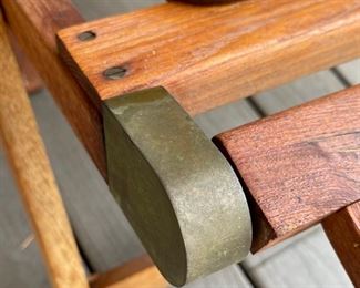 #2 Antique Teak Deck Chair Folding Steamer Lounge	35x21.5x55in	HxWxD
