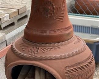 Terracotta Chiminea	37in H x  18in diameter	
