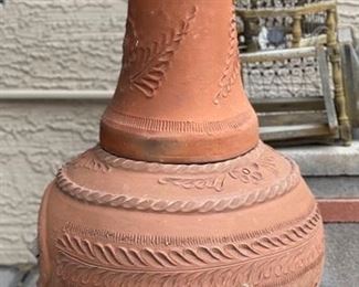 Terracotta Chiminea	37in H x  18in diameter	
